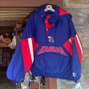 NWT VINTAGE STARTER KU JACKET XL authentic